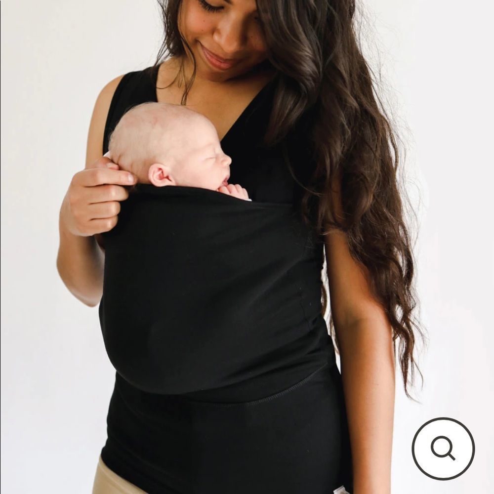 Lalabu Soothe Shirt Black Babywearing Tank Top Built In Nursing Bra Womens Sz XS
